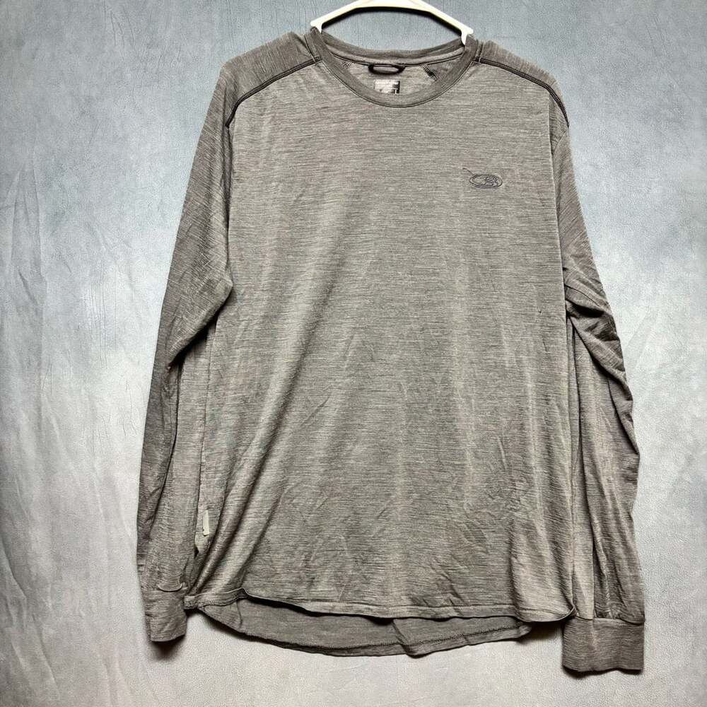 Icebreaker Cool-Lite Merino Long Sleeve Size L Gray Tee